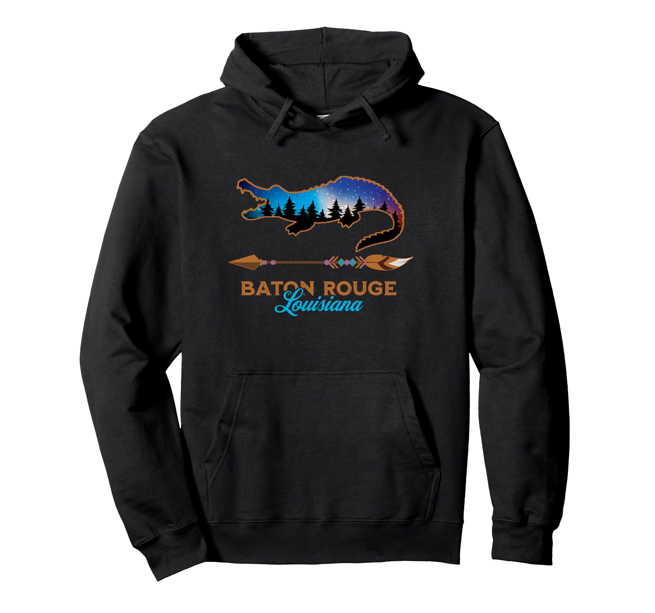 Baton Rouge Louisiana USA Bayou Cajun Alligator Souvenir Pullover Hoodie