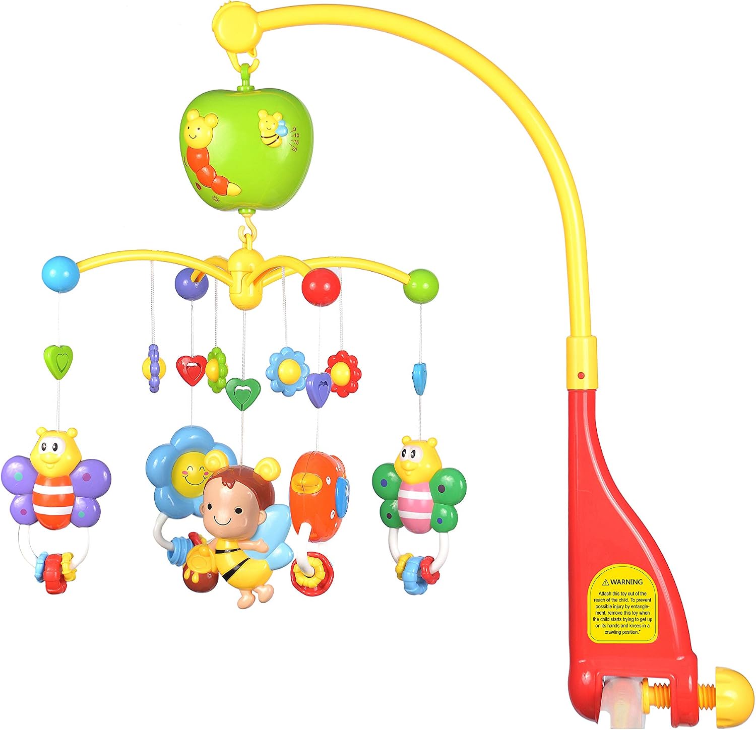 Meero London 6918 Baby Mobile and Stroller Activity Toy with Music, Adjustable Arm to Fit All Cots