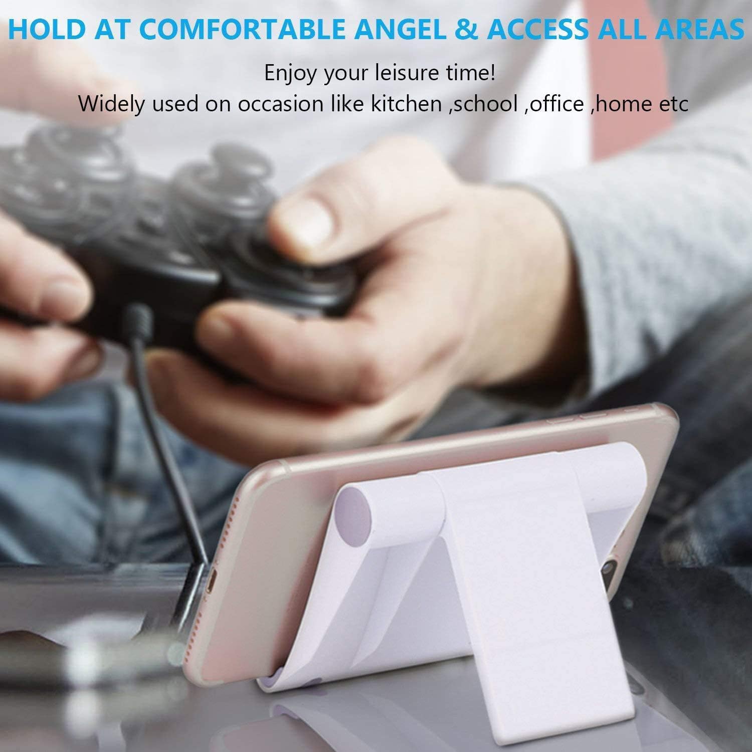 KABIOU 4 Pack Cell Phone Stand Adjustable Holder for Desk,Tablet Stand Universal Smartphones for Holder Tablets(4-11"),Compatible with iPhone11/11Pro Max/X/XS/XR/7/8Plus,Galaxy S8/S7Note8,iPad,Mini: Home Audio & Theater