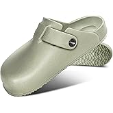 KEMISANT Women Clogs,Comfortable Mules Sandals Slippers Nurse Garden Shoes Unisex for Men Cushioned Support