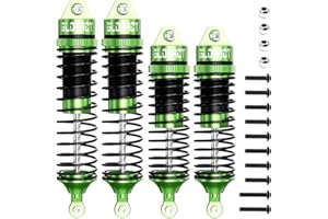 AIYIHOBBY Aluminum RC Oil Shocks Adjustable Front & Rear Shocks for 1/10 Slash 2WD/4x4 Stampede Rustler Bandit Hoss F-150 Upgrade Parts Replace 5862 (4PCS Green)
