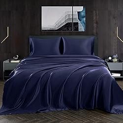 Homiest 4pcs Satin Sheets Set Luxury Silky Satin