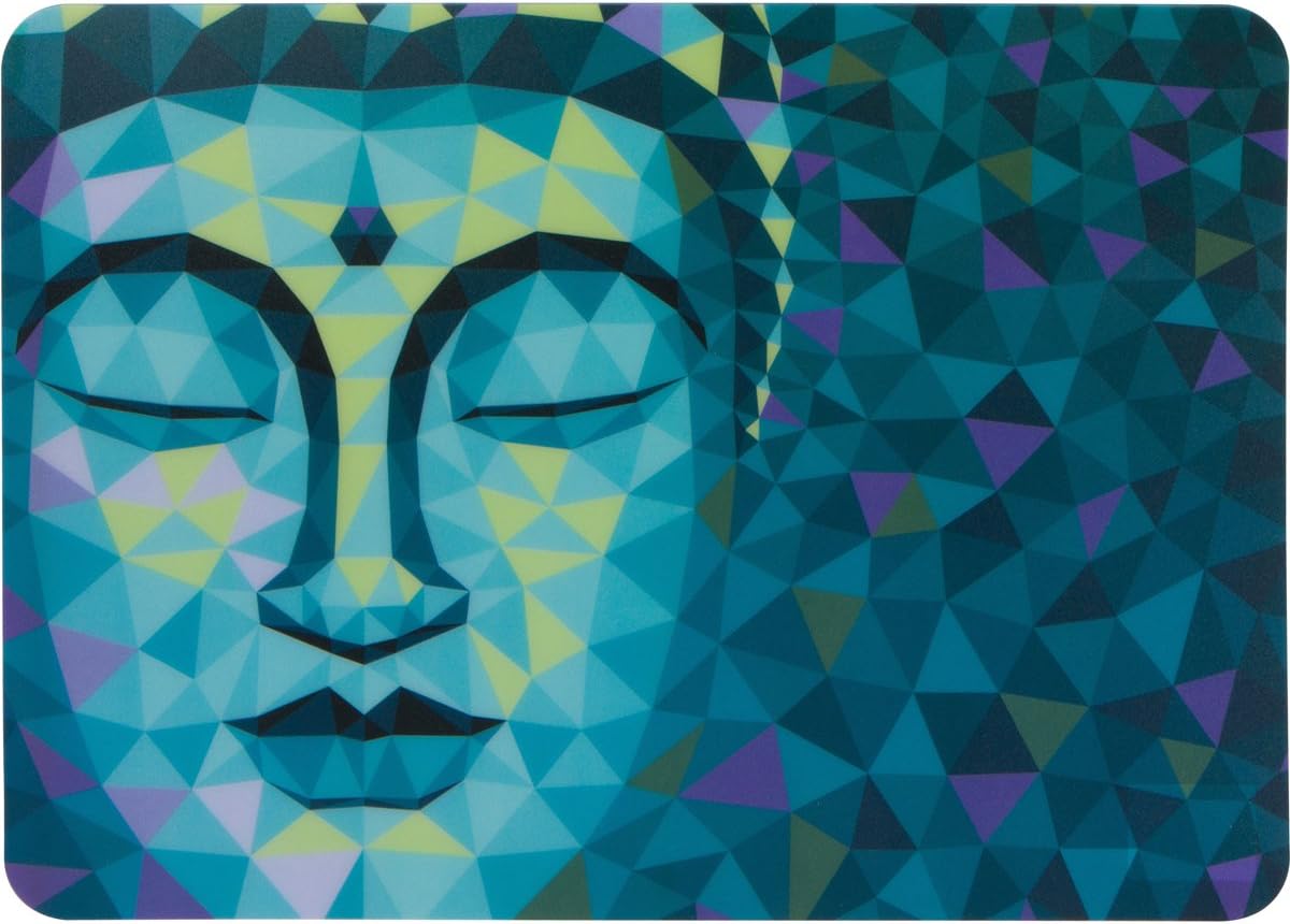 Planet Ethnic Colorful Buddha Designer Polypropylene Place mats Tablemat Set (6 placemats, 15.75 X 11.4 inches Each)