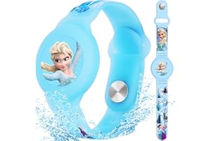 ZHOC AirTag Bracelet for Kids - Princesses, Waterproof Air tag Holder for Kids with Full Coverage Anti-Lost Hidden Design, Airtag Wristband Accessories Gift for Girls
