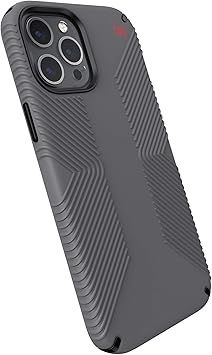 Amazon Com Speck Products Presidio2 Grip Iphone 12 Pro Max Case Graphite Grey Graphite Grey Bold Red
