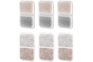 PURE REALM 6 Pack Air Purifier Pad for Catit Airsift Jumbo/Regular/Smartsift Litter Box, Dual Action Filter to Keep Catit Litter Box Fresh Smell，Cat Litter Box Filters Pads Replacement…