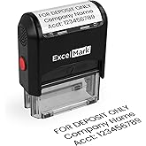ExcelMark Bank Deposit Stamp - Ideal for Effiecient Banking Document Management with Deposit Stamps, Perfect for Professional Settings - Choose from 5 Ink Colors (Medium)