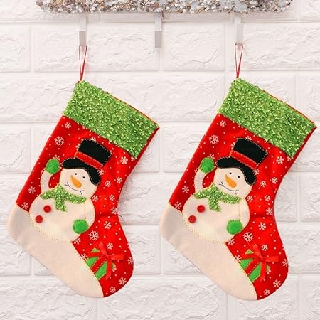 Amazon Co Jp プレゼント靴下 クリスマス 手作りクリスマス用品 雪だるま クリスマス壁掛け飾り 2枚セット スノーマン おもちゃ