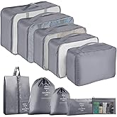 Packing Cubes for Travel-10 Set Luggage Organizer Bags for Family, Mesh Breathable Packing Cubes for Suitcases Durable Travel Essentials Bags Set