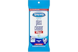 Sprayway SW199R Ammonia-Free Glass Cleaner Wipes, Fresh Scent, 20 Count