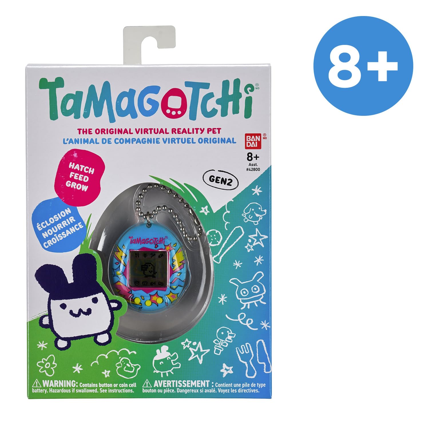 Bandai - Tamagotchi - Tamagotchi Original - Lightning - Elektronisches virtuelles Tier mit Farbdisplay, 3 Tasten und Spielen - Interaktives Tier auf Deutsch - Kinderspielzeug ab 8 Jahren - 42923 7