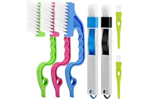 Eduftis 7Pcs Crevice Cleaning Brush, Multifunctional Window Track Cleaning Tools and Window Groove Cleaning Brush, Home Kitchen Bathroom Window Faucets, Easy to Use Cleaner Supplies Tool