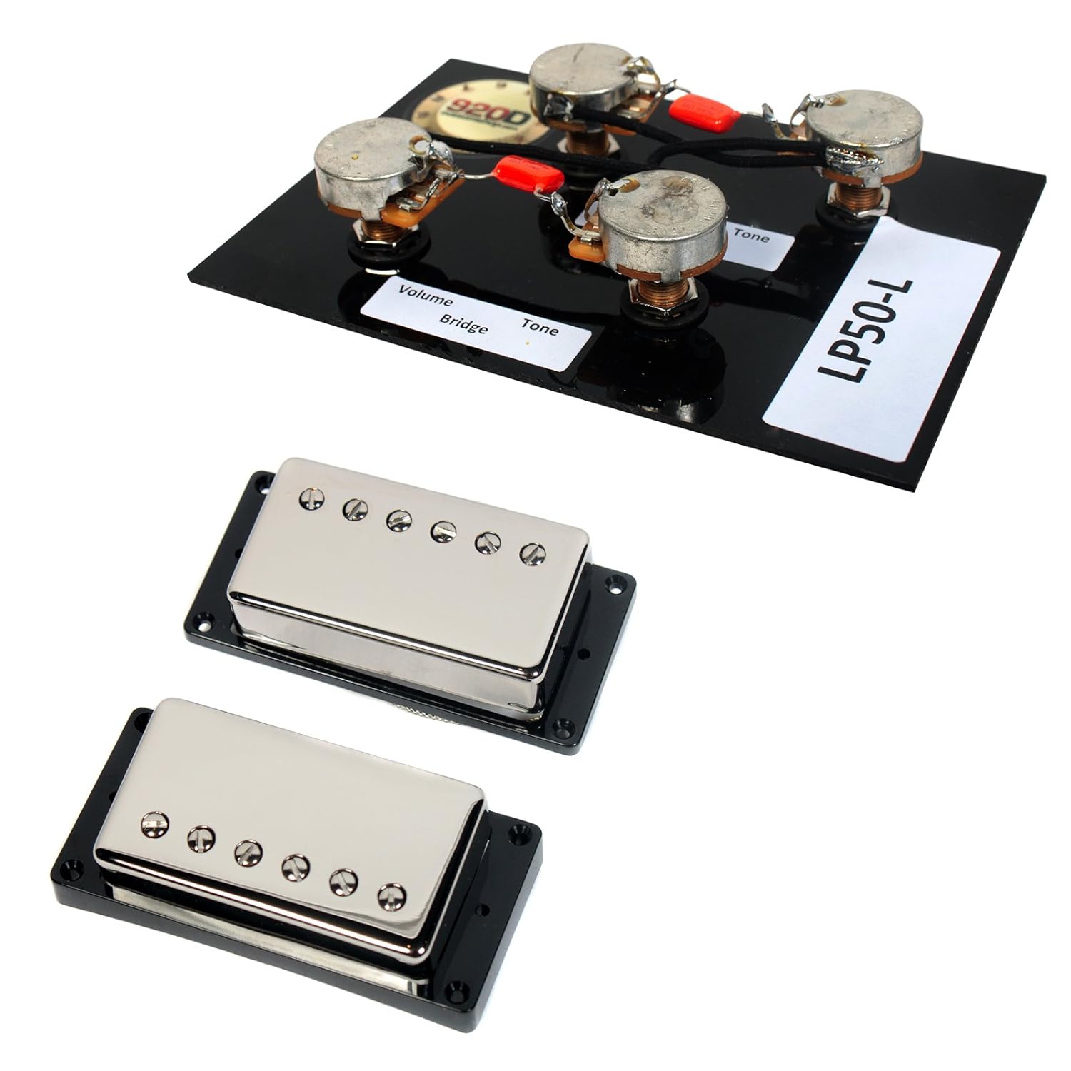 Amazon.com: Duncan SH-55 Seth Lover Bridge & Neck Pickup Set Nickel + Free  LP Wiring Harness: Musical Instruments