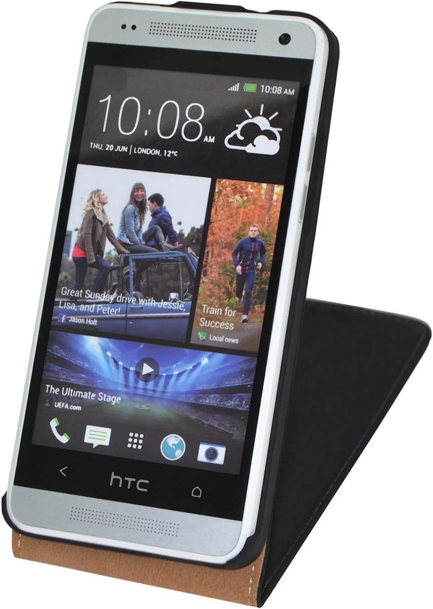 Suncase Flip-Style Leather Case for HTC One Mini Black - Image 4