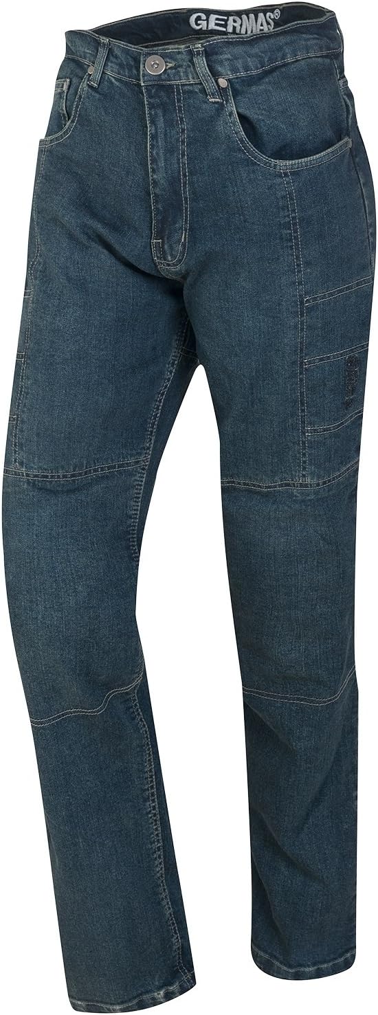 Germas Bike Lady with Knee Protectors in Denim Blue Jeans/Kevlar Thea, size 36/32