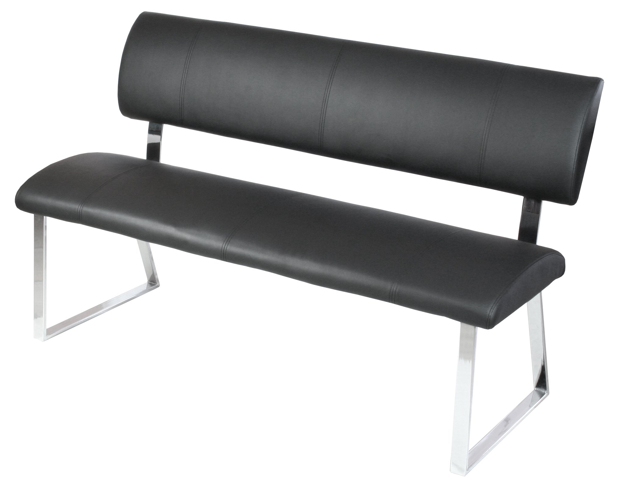 Febland Black Pu Triple Diner Bench
