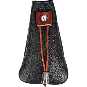 CALFOVERA 4.33 x 2.48 Inch Medieval Cowhide Leather Drawstring Coin Pouch Vintage Change Purse Mini Genuine Leather Jewelry S