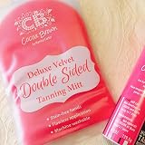 Cocoa Brown Deluxe Double Sided Tanning Mitt Pink Velvet Flawless Application view 4