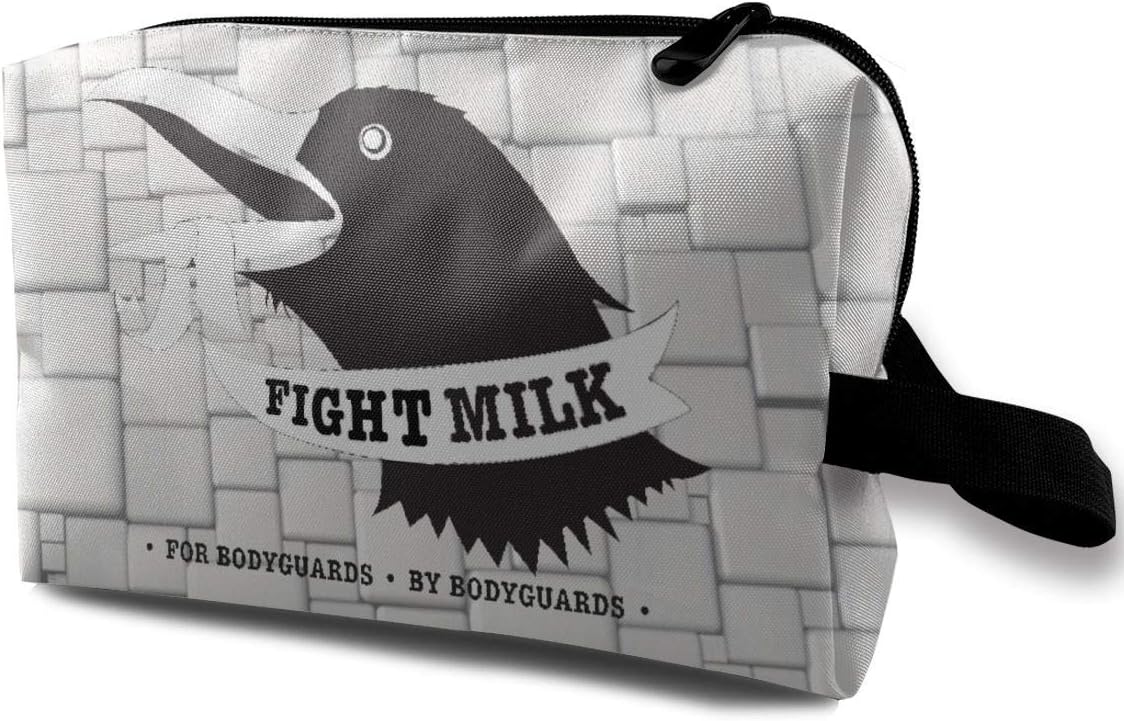 Fight Milk - Fight Like A Crow Bodyguard Makeup Bag Cosmetic Pouch Multi-Functional Travel Kit Storage Bag
