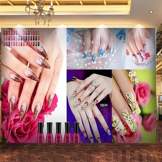 Amazon.com: WANGC Custom Fashion Nails 3D Wallpaper - Beauty Salon