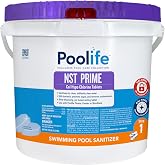 Poolife NST Tablets for Pool Sanitation, Clear Water &amp; Prevent CYA Buildup - Slow-Dissolving Calcium Hypochlorate - Pool Chlorine Tablets Work with NST Feeder, Floater &amp; Skimmer - 20.2 lb