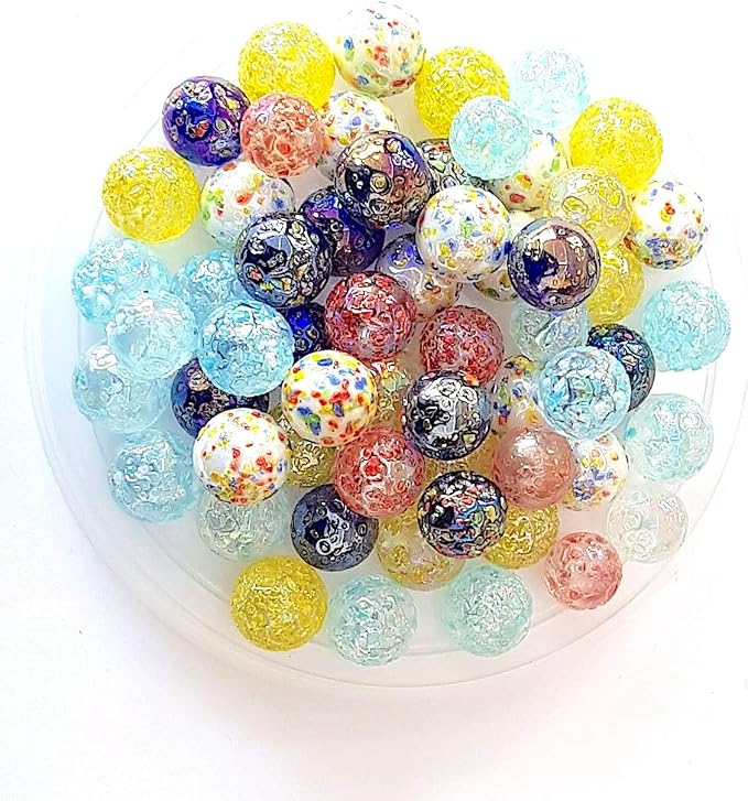 Lot De 30 Billes En Verre Bleu – Pépites De Collection – Diamètre 16 Mm – 30 Pièces – Emballage écoresponsable – Loisirs Créatifs