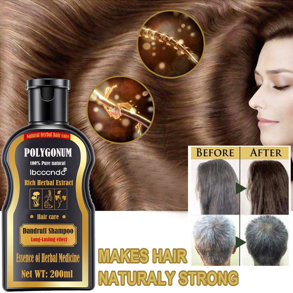 Efaster Natural Darkening Shampoo and Conditioner, Organic Black Hair Shampoo, Hair Darkening Shampoo, Volumizing & Moisturizing, Non Allergic Hair Dye for Women and Men Grey Hair (B)