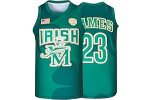 JJTRADE Men's Irish Championship #23 James High School Basketball Jersey Stitched