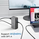 MOKiN USB C Docking Station 100W PD 4K HDMI 10Gbps Ethernet MacBook Dell view 4