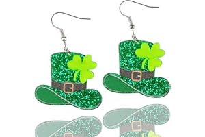 Fancylovesotio St Patricks Day Earrings Clover Shamrock Earrings Drop Dangle Lucky Stud for Women Irish Shamrock Clover Earrings