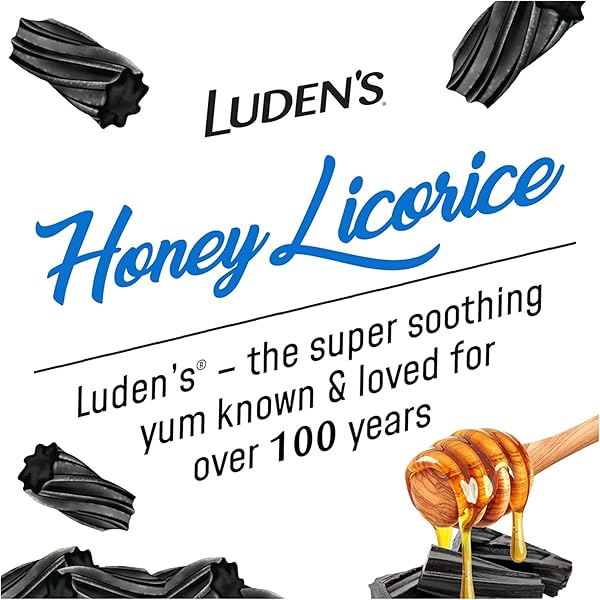 LUDEN’S SORE THROAT RELIEF LOZENGES FOR MINOR EVERYDAY IRRITATION & DRY MOUTH, HONEY LICORICE FLAVORED DROPS, 30 COUNT