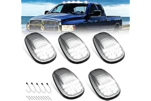 D-Lumina 5PCS LED Cab Roof Marker Lights Cab Roof Top Running Light for 2003-2018 Dodge RAM 1500 2500 3500 4500 5500 Pickup T