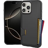 Smartish® iPhone 16 Pro Max Wallet Case - Wallet Slayer Vol. 1 [Slim + Protective] Credit Card Holder - Drop Tested Hidden Flip Card Slot Cover Compatible w/Apple iPhone 16 Pro Max - Black Tie Affair