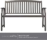 Grand patio Outdoor Bench Aluminum Steel Frame 300kg Capacity Gray view 9