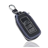 Leather Car Key Fob Cover with Mesh
