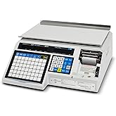 CAS LP-1000N Scale with Label Printer - NTEP-Certified (30lb) | Digital computing scale for legal trade with 54 speed keys, 4,000 PLUs, a stainless steel platter, and preset label formats