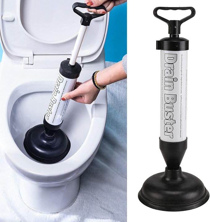 Powerful Drain Buster Plunger Toilet Unblocker Plumbing Sink Remover