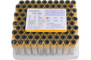 TYQILIN Veterinary Lab Vacuum Blood Collection Coagulation Tubes Gel Clot Activator Blood Collection Tube Pet Supplies, 3ml Yellow 100pcs