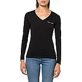 Armani Exchange Women's V Neck Milano Ny Long Sleeve Tee