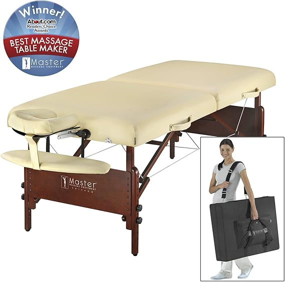 Master Massage 76cm Wide Del Ray Portable Massage Couch W/Carry Case