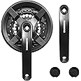 Relwears Bike Crankset FC-TY301 42-34-24T for 3x6/7/8Speed Gears Square Taper Set 170MM Crank Arm for Mountain Bike