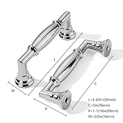 khtumeware 2 Pack 3 Inch(76mm) Polished Chrome