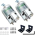 775 DC Motor 12v DC Motor High Torque DC Motor Max 20000 RPM Dual Ball Bearings Quiet Power Wheels Motor Upgrade DC Motor（with Bracket） (Round Shaft Motors-2Pack)