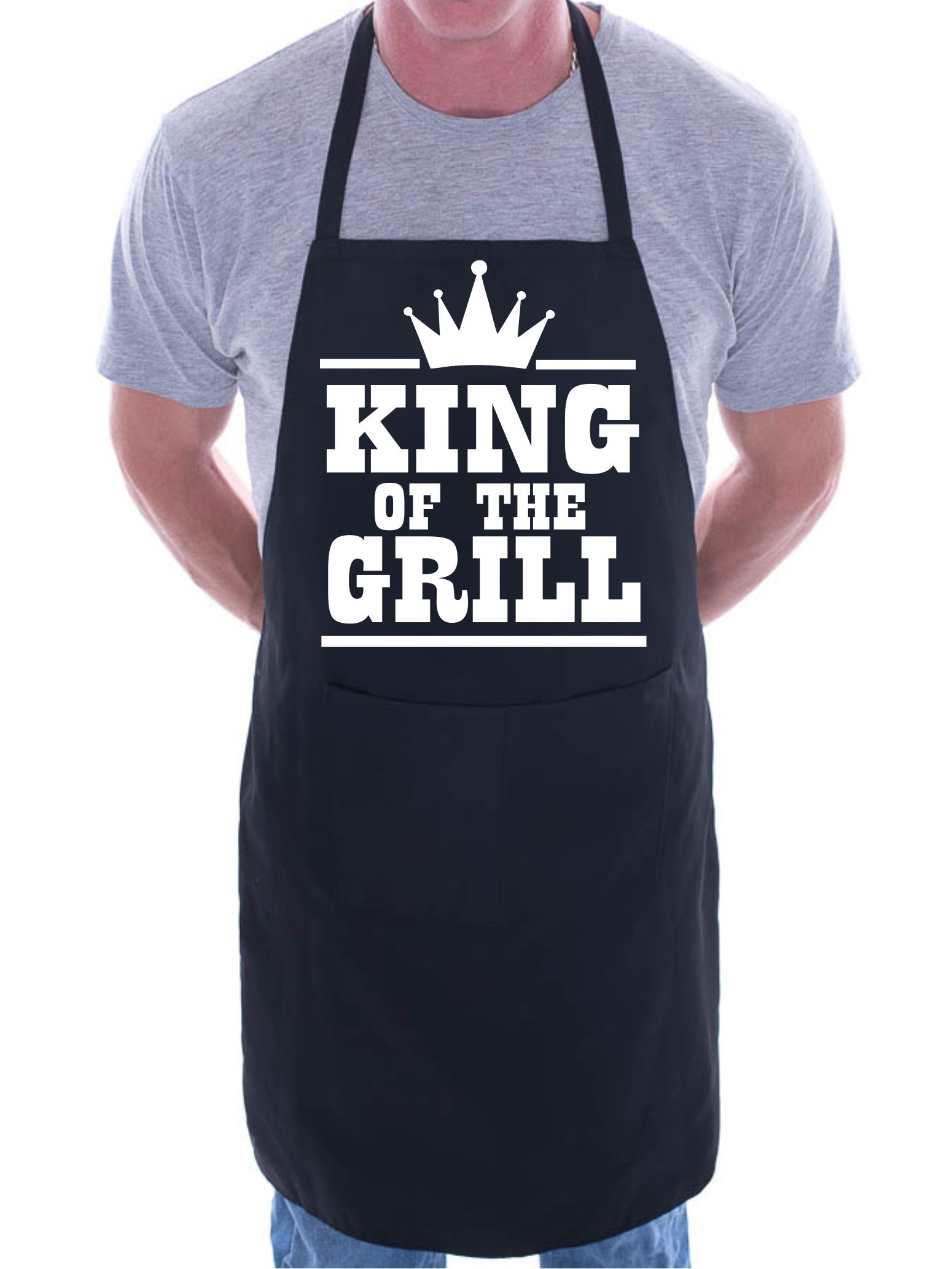 Print4U King Of The Grill BBQ Cooking Novelty Apron Black