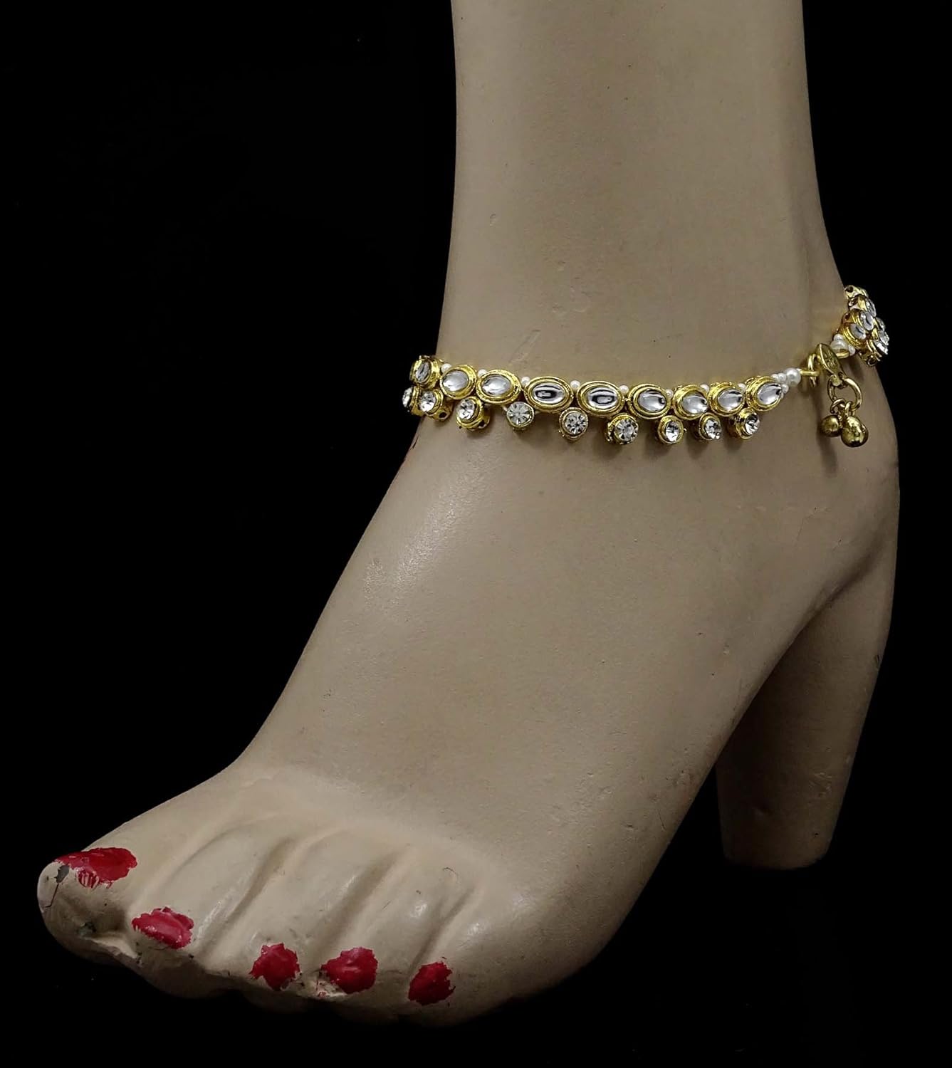 Banithani Indian Wedding Ankle Bracelet CZ Stone Barefoot Payal Women