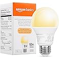 Amazon Basics Smart A19 LED Light Bulb, Dimmable Soft White (2700K), 7.5W (60W Equivalent), 800LM, Works with Alexa Only, 2.4 GHz Wi-Fi, No Hub Required, 1 Pack