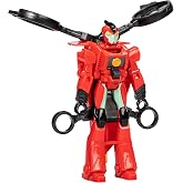 Transformers Toys EarthSpark 1-Step Flip Changer Terran Twitch, 4-Inch Action Figure, Robot Toys for Ages 6 and Up