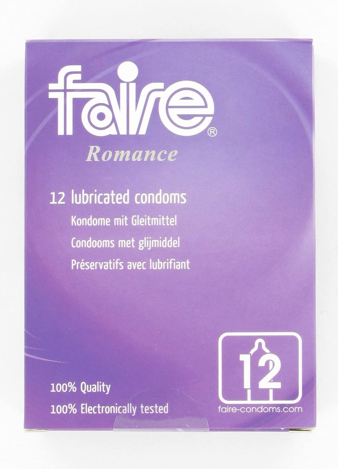 Faire Romance Transparent Condoms, 12-Piece