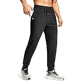 FOGFIRE Mens Joggers with Zipper Pockets Lightweight Athletic Sweatpants Tapered Pants for Men Workout Running Hiking Gym