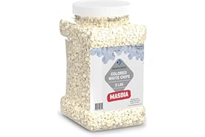 Dependable Food White Chocolate Chips – 2 Lb. Bulk Container -Kosher, White Morsels for Cake Decorating, Cupcakes, Desserts - Resealable Jar